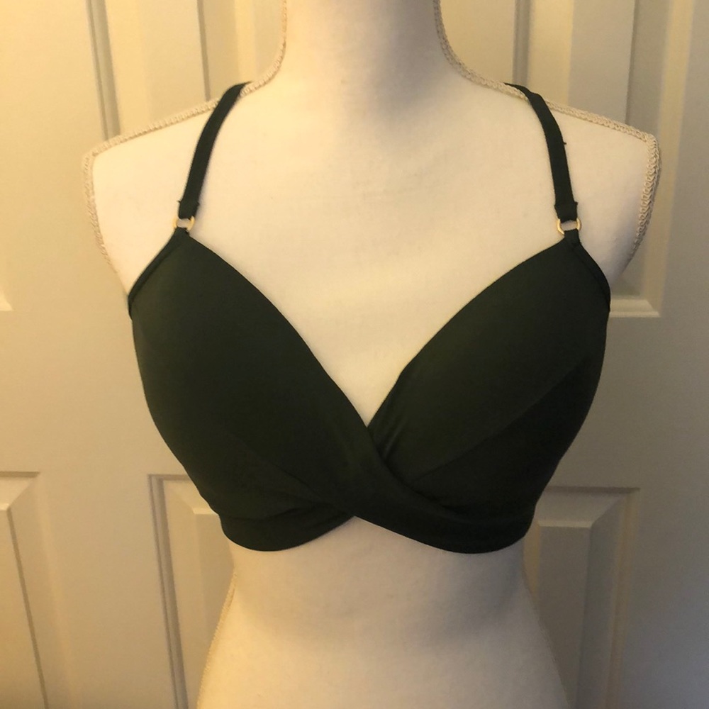 Robin Piccone Deep Forest Medium bikini top with lining and underwire